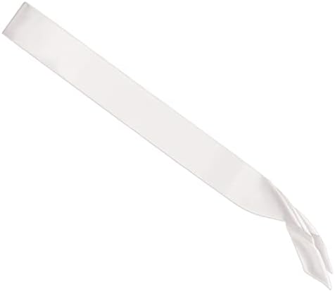 Beistle White Satin Sash 33x4 Customizable Fabric Wearable