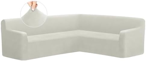 ALIECOM Velvet L Shape Sofa Cover for Living Room