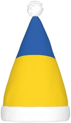 Ukraine Flag Christmas Hat with LED Lights