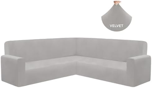Velvet L Shaped Sectional Couch Cover for Pets