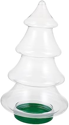 Cabilock Transparent Christmas Tree Candy Jar