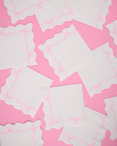 XO Fetti Pink Bow Napkins - 25pcs 3-Ply