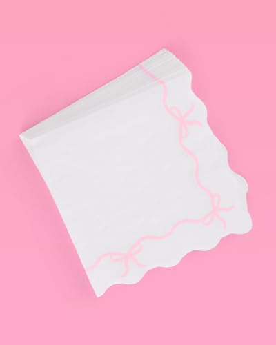 XO Fetti Pink Bow Napkins - 25pcs 3-Ply
