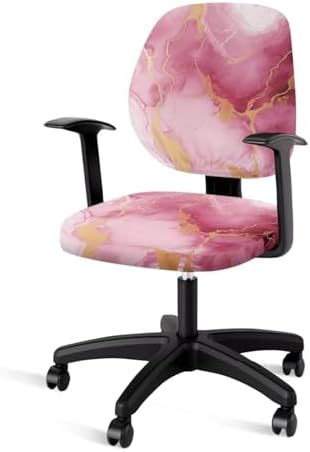 Kuiaobaty Pink Marble Texture Chair Covers Set