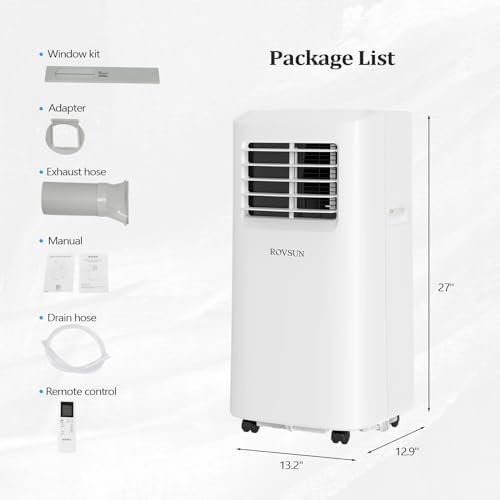 ROVSUN 8000 BTU Portable AC with Remote 3-in-1 Unit