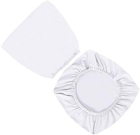 Office Chair Slipcover -- White Split Elastic Cover for Dining and Garden Chairs
