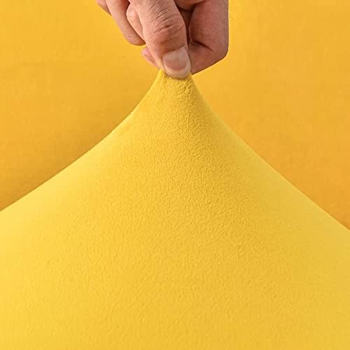 Jian Ya Na Velvet Armless Chair Cover Yellow