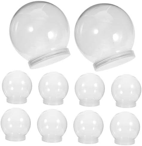 DIY Snow Globe Accessories 10pcs Clear Plastic Ball Jars