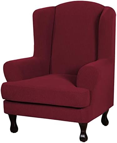Eco-Ancheng 2 Piece Wingback Chair Slipcover