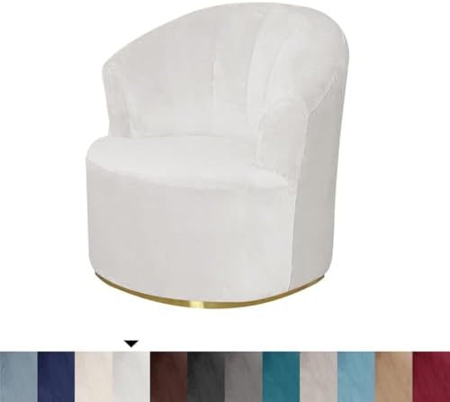 Velvet Single Sofa Cover for Swivel Barrel Chair