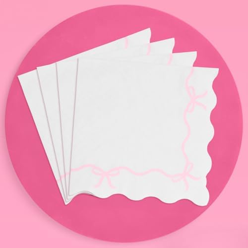 XO Fetti Pink Bow Napkins - 25pcs 3-Ply