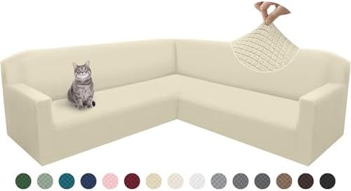 Arfntevss U Shaped Sofa Cover for Corner Sectional Couch