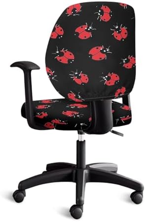 Red Ladybug Office Chair Seat Covers for Desk and Rotating Chairs