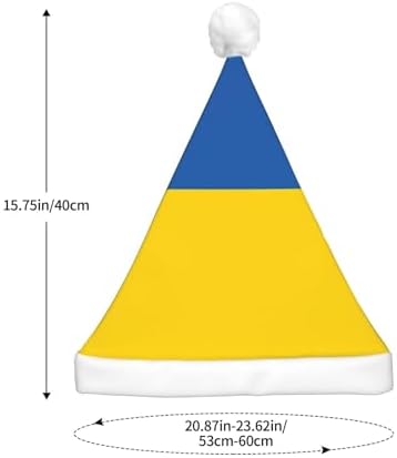 Ukraine Flag Christmas Hat with LED Lights