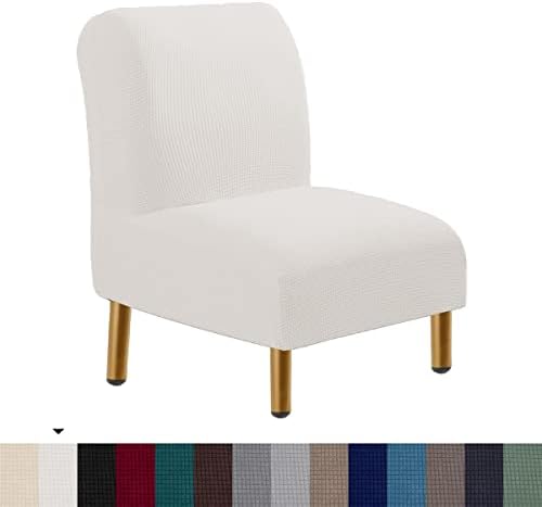 VIENLOVE Armless Chair Slipcover with Spandex Jacquard