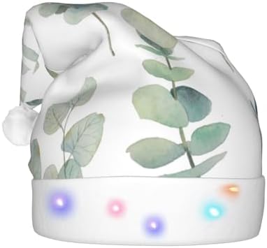 Eucalyptus Leaves Christmas Hat with LED Lights
