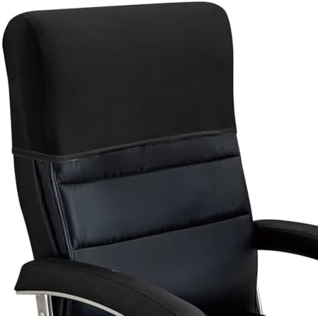 Stretch Office Chair Headrest Cover Black
