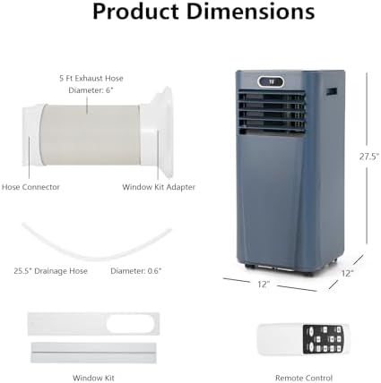 ARLIME Portable AC Unit 8000 BTU 230 sq ft Cooling