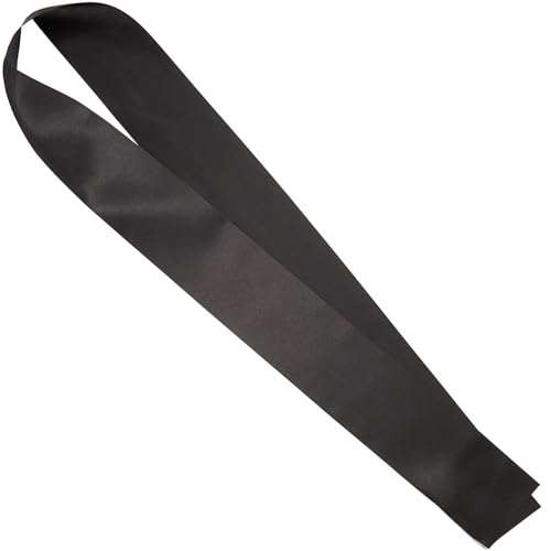 BLUE PANDA Blank Satin Sash 8 Pack Black