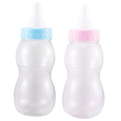 HEALLILY 2pcs Plastic Candy Storage Bottles with Coin Holder