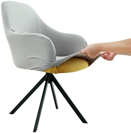 Iauddy Swivel Armchair Slipcover with Arms for Office and Living Room