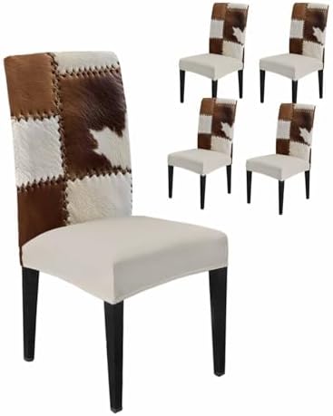 4 Pcs Stretch Spandex Dining Chair Covers Removable Washable