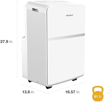 Whirlpool 8000 BTU Portable Air Conditioner with Dehumidifier White