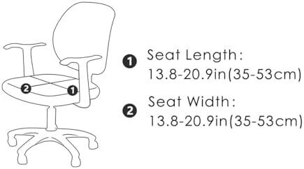 Leefasy Waterproof Office Chair Seat Cover Black PU Leather Slipcover