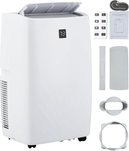 14000 BTU Portable AC with 3-Speed Fan and 24 Hour Timer