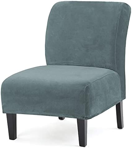 Uccono Velvet Armless Chair Slipcover for Living Room