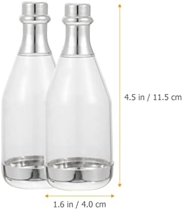 TOYANDONA 20Pcs Clear Plastic Candy Bottles with Metallic Base