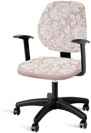 Stretchable Fabric Armchair Slipcover 2 Piece Office Chair Cover