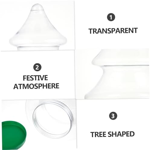 PRETYZOOM Christmas Tree Candy Jar for Party Favors