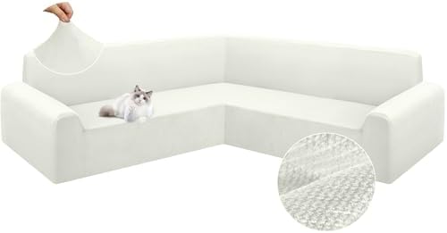 Arfntevss Velvet L Shape Sectional Sofa Cover Set