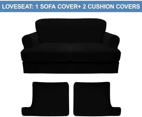 CUCRAF T Cushion Sofa Cover 3 Piece Velvet Slipcover Set