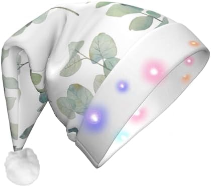 Eucalyptus Leaves Christmas Hat with LED Lights