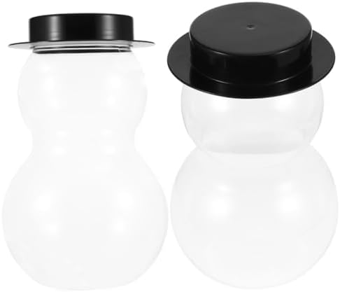 2pcs Reusable Snowman Candy Bottles for Christmas Parties