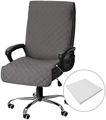 Easy-Going Quilted Microfiber Chair Cover with Memory Foam Cushion