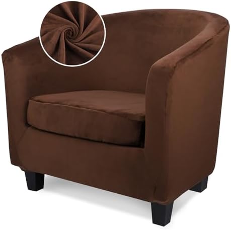 Treaful 2 Piece Barrel Club Chair Slipcover Set