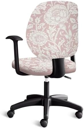 Stretchable Fabric Armchair Slipcover 2 Piece Office Chair Cover