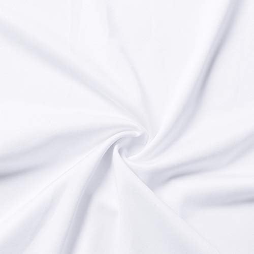 Office Chair Slipcover -- White Split Elastic Cover for Dining and Garden Chairs