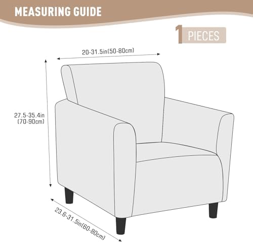 KinCam Accent Armchair Covers Warm Beige