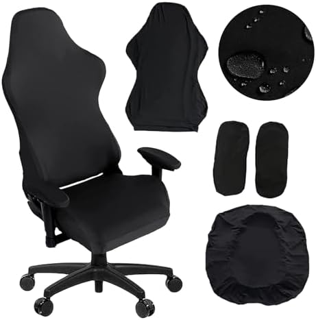 Master Pink Gaming Chair Cover Set 4pc With Armrest Back Seat
