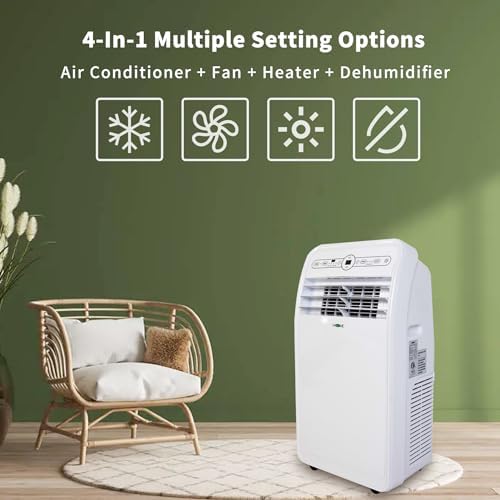 Uhome 12000 BTU Portable AC with Heat and Dehumidifier
