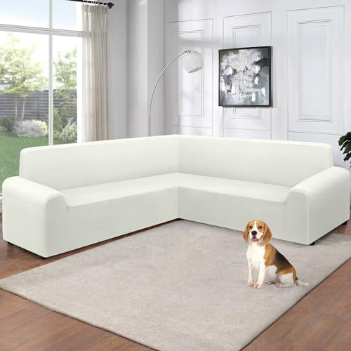 Arfntevss Velvet L Shape Sectional Sofa Cover Set