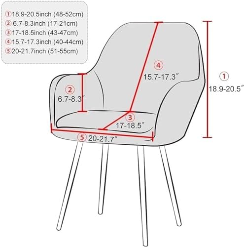 Velvet Office Chair Slipcover with Arms Modern Home Chair Protector