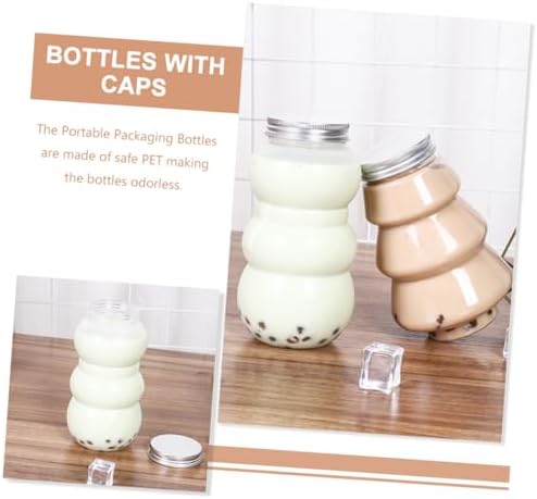NOLITOY 10pcs Snowman Shaped Juice Bottles