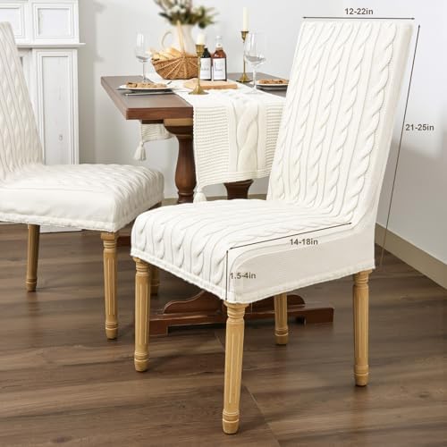 Treory Cream Boho Dining Chair Covers