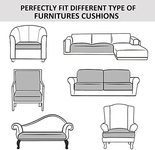 NC HOME PU Leather Sofa Cushion Covers Set