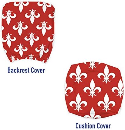 Ambesonne Fleur De Lis Office Chair Slipcover Set